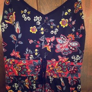 Xhilaration printed maxi dress with side slit